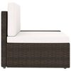 vidaXL Garden Lounge Set Brown and Cream White