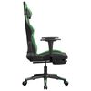 vidaXL Gaming Chair Black and Green Faux leather, metal, plywood, foam