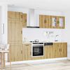 vidaXL Kitchen Cabinet Set Artisan Oak Engineered wood and glass Large