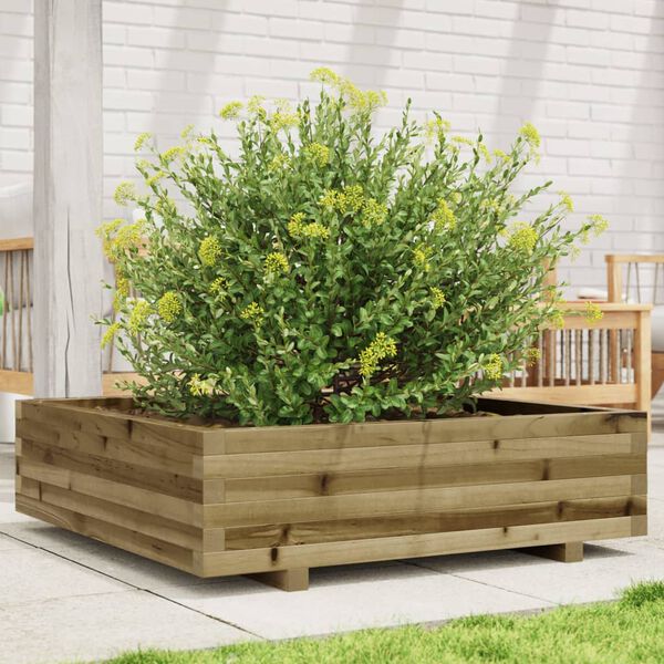 vidaXL Garden Planter Pine Treated Pinewood Large Decorative Inlays