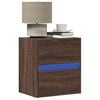 vidaXL Wall-mounted Bedside Cabinet Set of 2 Brown Oak Engineered Wood