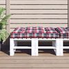 vidaXL Pallet Cushion Red Check Pattern 47.2"x31.5"x4.7" Fabric