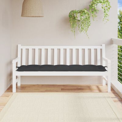 vidaXL Garden Bench Cushion Black 70.9"x19.7"x2.8" Oxford Fabric