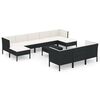 vidaXL Garden Lounge Set Black