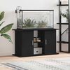 vidaXL Aquarium Stand Black Oak Engineered Wood 39.8 x 16.1 x 22.8 in