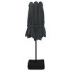 vidaXL Garden Parasol Black Polyester Large Adjustable Armrests
