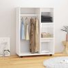 vidaXL Wardrobe High gloss white Engineered wood Medium Wardrobe