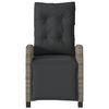 vidaXL Reclining Garden Chair Grey PE rattan Standard