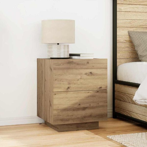 vidaXL Bedside Cabinet Artisan Oak 17.72 x 15.75 x 21.65 in