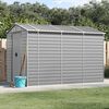 vidaXL Garden Shed Light Grey Galvanized Steel Medium Garden Shed