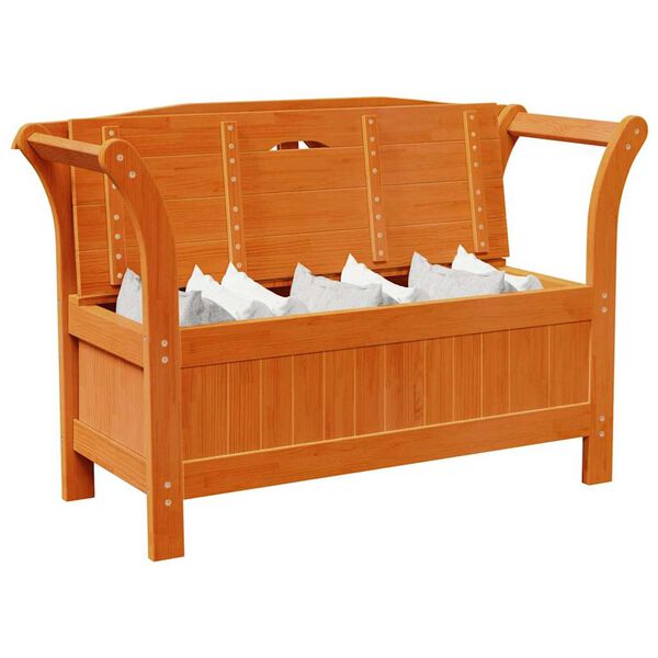 vidaXL Garden Storage Bench Brown 119 x 76 x 44cm Solid pine wood