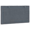 vidaXL Headboard Cushion Dark grey Velvet (100% polyester) 35.4 in wide