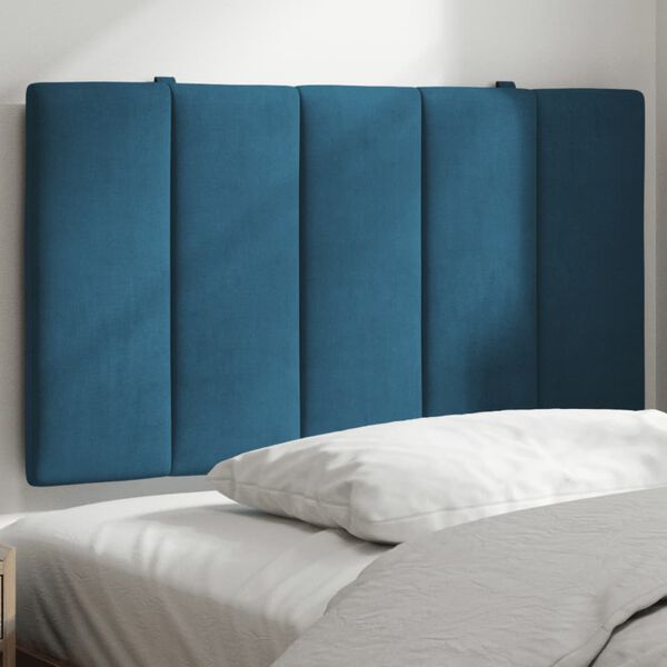 vidaXL Headboard Cushion Blue Velvet (100% polyester) 31.5 in width