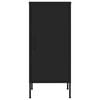 vidaXL Storage Cabinet Black Steel Medium Storage Cabinet Rectangular