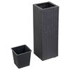 vidaXL Garden Raised Bed 11"x11"x31.5" Poly Rattan Black