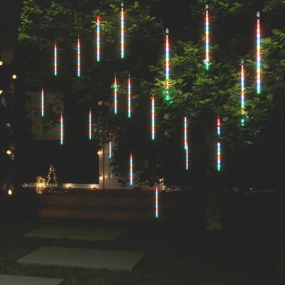 vidaXL Meteor Lights 20 pcs 11.8" Colorful 480 LEDs Indoor Outdoor
