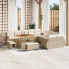 vidaXL Garden Sofa Set with Cushion Manual 13 pcs beige and cream