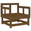 vidaXL Garden Chair Honey Brown Solid Pine Wood, Oxford Fabric Standard