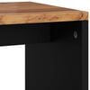 vidaXL Side Table Natural wood finish and black metal Solid Acacia wood