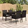 vidaXL Garden Dining Set Black