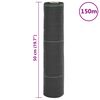vidaXL Weed Membrane Black Polypropylene 19.7 in x 492.1 ft