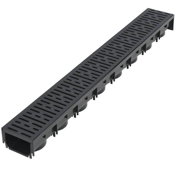 vidaXL Drainage Channels Plastic 9.8 ' (3x142882)