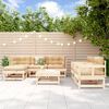 vidaXL Garden Lounge Set Natural Wood Solid Pine Wood Large Modular