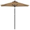 vidaXL Garden Parasol Taupe Polyester fabric, steel Large Tiltable