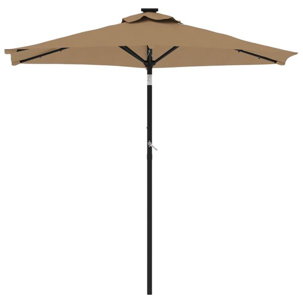 vidaXL Garden Parasol Taupe Polyester fabric, steel Large Tiltable