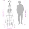 vidaXL LED Christmas Tree Colorful Copper, Iron 70.9 in height Lights