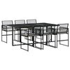 vidaXL Garden Dining Set Black, Cream White