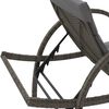 vidaXL Sun Lounger Grey PE rattan 23.6 x 78.3 x 16.5 in