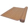 vidaXL Rug Brown Bamboo, Polypropylene, PVC 63x90 in Foldable Area Rug