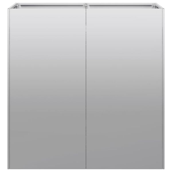 vidaXL Planter Galvanized Steel Large Durable Planter Rectangular