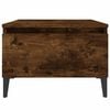 vidaXL Side Table Smoked Oak Engineered Wood 19.7 x 18.1 x 13.8 in