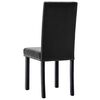 vidaXL Dining Chairs 4 pcs Black PVC