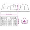 vidaXL Family Tent 9-Person Blue Quick Release Waterproof