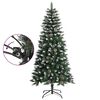 vidaXL Christmas Tree Green and white PVC, steel Small Decorative Inlays