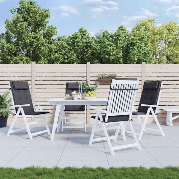 vidaXL Highback Chair Cushion Set of 4 Anthracite