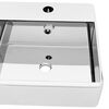 vidaXL Wash Basin with Overflow 16.1x16.1x5.9" Ceramic Silver