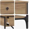 vidaXL Console Table with Drawer Brown 39.37 x 13.58 x 29.53 in Wood