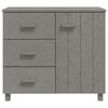 vidaXL Sideboard HAMAR Light Gray 35.4"x15.7"x31.5" Solid Pinewood