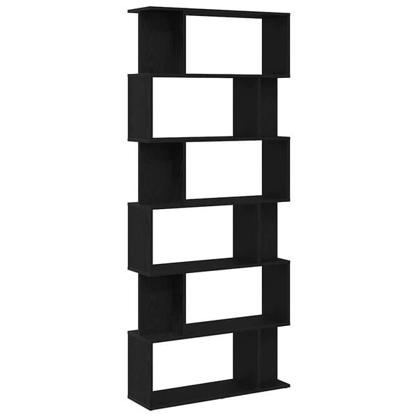 vidaXL Bookcase Black Oak 80x24x190,5 cm Engineered Wood