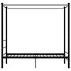 vidaXL Bed Frame Black Powder-coated metal Twin Durable Bed Frame