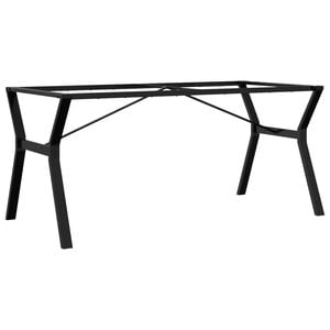 vidaXL Dining Table Leg Black Powder-Coated Steel Large Industrial