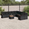 vidaXL Garden Sofa Set Black
