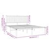 vidaXL Bed Frame Black Powder-coated steel 55 x 79 in Bed Frame