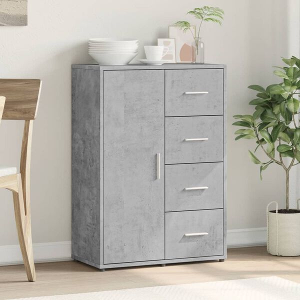 vidaXL Sideboard Concrete Grey Engineered Wood Medium Sideboard