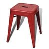 vidaXL Stacking Stools 2 pcs Red Metal
