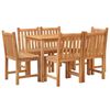 vidaXL 7 Piece Patio Dining Set Solid Wood Teak